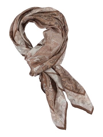 Gustav Allis printed silk scarf Silver Grey w. Print 43809